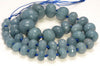 20x14-8x5MM Blue Jade Gemstone Graduated Faceted Rondelle Loose Beads 19 inch Full Strand (80010239-M41)