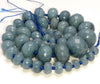 20x14-8x5MM Blue Jade Gemstone Graduated Faceted Rondelle Loose Beads 19 inch Full Strand (80010239-M41)