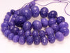 20x14-8x5MM Purple Jade Gemstone Graduated Faceted Rondelle Loose Beads 19 inch Full Strand (80010240-M41)