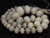 20x14-8x5MM Gray Jade Gemstone Graduated Faceted Rondelle Loose Beads 19 inch Full Strand (80010242-M41)