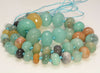 20x14-8x5MM Blue Jade Gemstone Graduated Faceted Rondelle Loose Beads 19 inch Full Strand (80010244-M41)