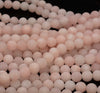 8MM Light Pink Matte Jade Gemstone Round Loose Beads 15 inch Full Strand (80010275-M42)