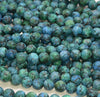 8MM Blue Green Matte Jade Gemstone Round Loose Beads 15 inch Full Strand (80010277-M42)