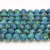 8MM Blue Green Matte Jade Gemstone Round Loose Beads 15 inch Full Strand (80010277-M42)