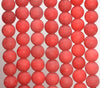 8MM Coral Red Matte Jade Gemstone Round Loose Beads 15 inch Full Strand (80010278-M42)