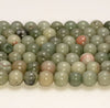 8MM Green Jade Gemstone Round Loose Beads 15 inch Full Strand (80010285-M43)