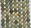 8MM Green Jade Gemstone Round Loose Beads 15 inch Full Strand (80010285-M43)