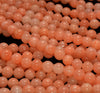 8MM Light Orange Jade Gemstone Round Loose Beads 15 inch Full Strand (80010286-M43)