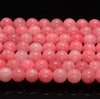 8MM Light Pink Jade Gemstone Round Loose Beads 15 inch Full Strand (80010290-M43)