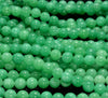 8MM Green Jade Gemstone Round Loose Beads 15 inch Full Strand (80010291-M43)