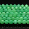 8MM Green Jade Gemstone Round Loose Beads 15 inch Full Strand (80010291-M43)