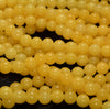 8MM Yellow Jade Gemstone Round Loose Beads 15 inch Full Strand (80010292-M43)