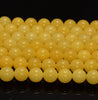 8MM Yellow Jade Gemstone Round Loose Beads 15 inch Full Strand (80010292-M43)