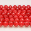 8MM Color Red Jade Gemstone Round Loose Beads 15 inch Full Strand (80010294-M43)