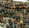 8MM Brown Jade Gemstone Round Loose Beads 15 inch Full Strand (80010297-M44)