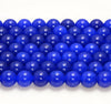 8MM Deep Blue Jade Gemstone Round Loose Beads 15 inch Full Strand (80010299-M44)