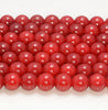 8MM Color Red Jade Gemstone Round Loose Beads 15 inch Full Strand (80010302-M44)