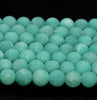 8MM Green Matte Jade Gemstone Round Loose Beads 15 inch Full Strand (80010303-M44)