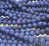 8MM Lapis Blue Matte Jade Gemstone Round Loose Beads 15 inch Full Strand (80010304-M44)