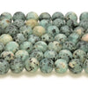 8MM Green Matte Jade Gemstone Round Loose Beads 15 inch Full Strand (80010307-M44)