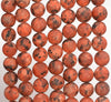 8MM Orange Matte Jade Gemstone Round Loose Beads 15 inch Full Strand (80010308-M44)