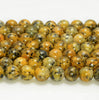 8MM Yellow Jade Gemstone Round Loose Beads 15 inch Full Strand (80010310-M45)