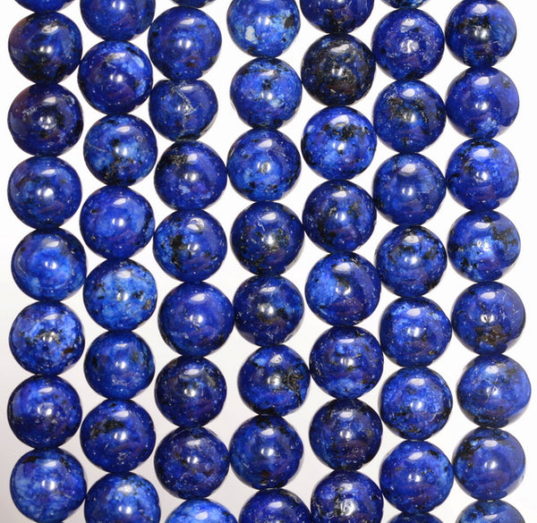 8MM Lapis Blue Jade Gemstone Round Loose Beads 15 inch Full Strand (80010311-M45)