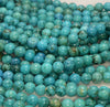 8MM Green Blue Jade Gemstone Round Loose Beads 15 inch Full Strand (80010316-M45)