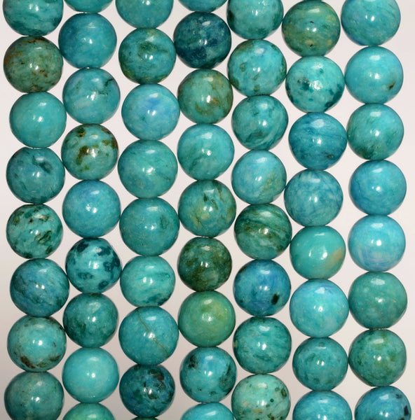 8MM Green Blue Jade Gemstone Round Loose Beads 15 inch Full Strand (80010316-M45)