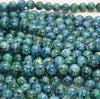 8MM Green Blue Jade Gemstone Round Loose Beads 15 inch Full Strand (80010318-M45)