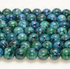 8MM Green Blue Jade Gemstone Round Loose Beads 15 inch Full Strand (80010318-M45)