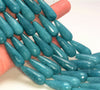 28x11MM Blue Jade Gemstone Teardrop Faceted Loose Beads 15.5 inch Full Strand (80010322-M46)