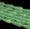 28x11MM Light Green Jade Gemstone Teardrop Faceted Loose Beads 15.5 inch Full Strand (80010323-M46)