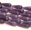 28x11MM Deep Purple Jade Gemstone Teardrop Faceted Loose Beads 15.5 inch Full Strand (80010326-M46)