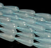 28x11MM Aqua Blue Jade Gemstone Teardrop Faceted Loose Beads 15.5 inch Full Strand (80010327-M46)