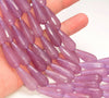 28x11MM Light Purple Jade Gemstone Teardrop Faceted Loose Beads 15.5 inch Full Strand (80010331-M46)