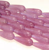 28x11MM Light Purple Jade Gemstone Teardrop Faceted Loose Beads 15.5 inch Full Strand (80010331-M46)