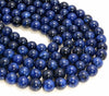 Blue Sapphire Quartz Gemstone Round 8mm 10mm 12mm Loose Beads 15.5 inch Full Strand (A265)