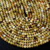 5X4MM Natural Yellow Opal Gemstone Grade A Micro Faceted Rondelle Loose Beads (P38)