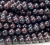 Rare Natural Garnet In Black Tourmaline Gemstone Round 6MM 8MM 10MM Loose Beads (D228)