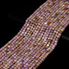 4MM Phosphosiderite Gemstone Grade A Micro Faceted Square Cube Loose Beads (P22)