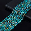 4MM Natural Chrysocolla Gemstone Grade AAA Micro Faceted Square Cube Loose Beads (P24)