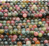 6mm Multi Color Tourmaline Gemstone Grade AAA Round Loose Beads 7.5 Inch Half Strand (80007324-A254)