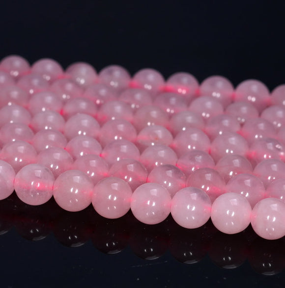 6MM Pink Rose Quartz Gemstone Round 6MM Loose Beads 15.5 inch Full Strand (90164213-75)