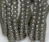 8mm Rough Pyrite Gemstone Grade AB Round Loose Beads 15.5 inch Full Strand (90187367-718)