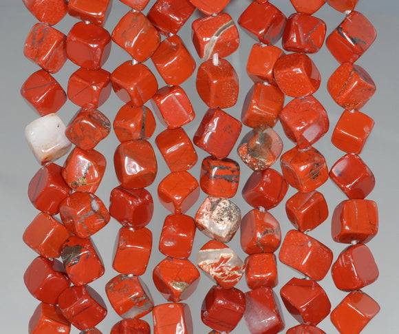 6MM Brecciated Jasper Gemstone Square Cube Diagonal Loose Beads 15.5 inch Full Strand (90182139-A116)