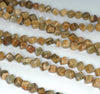 6MM Silver Leaf Jasper Gemstone Square Cube Diagonal Loose Beads 15.5 inch Full Strand (90182142-A116)