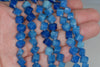 6-7MM Blue Jade Gemstone Square Cube Diagonal Loose Beads 15 inch Full Strand (90182146-A116)