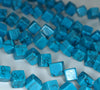 7MM Turquoise Gemstone Square Cube Diagonal Loose Beads 7 inch Half Strand (90182147-A116)