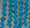 7MM Turquoise Gemstone Square Cube Diagonal Loose Beads 7 inch Half Strand (90182147-A116)